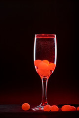 wine glass black background