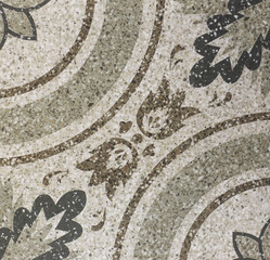 ceramic tile, abstract mosaic ornamental geometric pattern