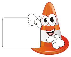cone, traffic cone, road cone, road safety cone, orange traffic cone, orange cone, face, smile, hold, clean, paper