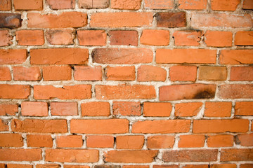 Orange and red brick wall, ideal for background texture