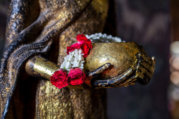 Close up of a gorgeous statue in wat Suthat