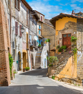 Scenic sight in Capena, picturesque village in the Province of Rome, Lazio, Italy.