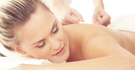 Healthy and Beautiful girl in Spa. Recreation, Energy, Health, Massage and Healing Concept.