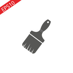 Paint brush icon in trendy flat style isolated on background. Paint brush icon page symbol for your web site design . Paint brush icon Vector illustration,