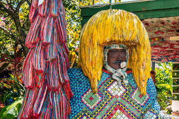 Brazilian Carnival Maracatu decoration in Olinda, Pernambuco Brazil