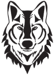 Naklejka premium wolf head silhouette