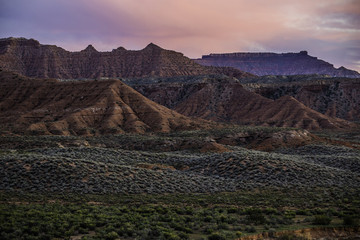 Sharp hills of the Sedona desert from weather erosion