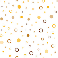 Light Orange vector seamless layout with circle shapes.