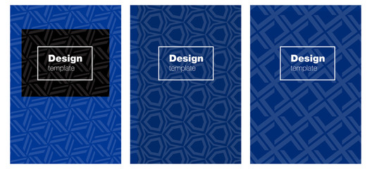 Dark BLUE vector cover for notebooks.