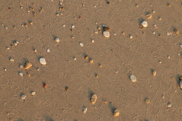 Fototapeta na wymiar pebbles on sand