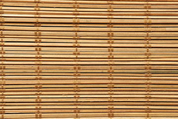 Bamboo mat texture. Natural background. Close up