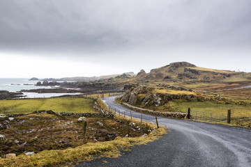Winding Irish Coastal Road