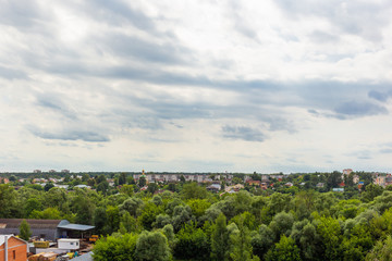 Obraz premium Panorama view on Serpukhov town (Moscow region) from the Red mount. Russia.