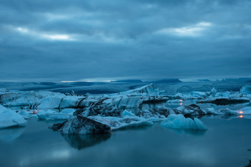 Jokulsarlon ice lagoon in south Iceland