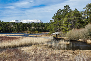 Obraz premium Boat House on a lake