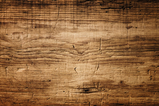 Fototapeta Ciemnobrązowa struktura drewna z zadrapaniami