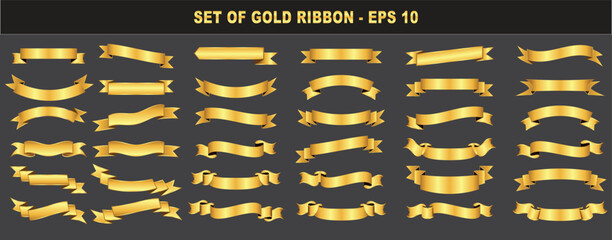 set of gold ribbon. easy to modify