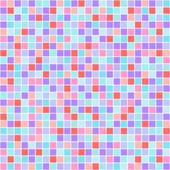 Tile texture. Seamless pattern. Checkered background. Abstract grid wallpaper. Pretty colors. Print for flyers, posters, t-shirts and textiles