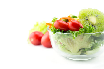 Fresh mixed vegetables salad.