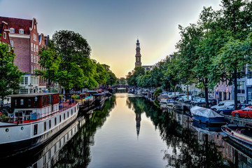 Iconic views along the Canals of Amsterdam