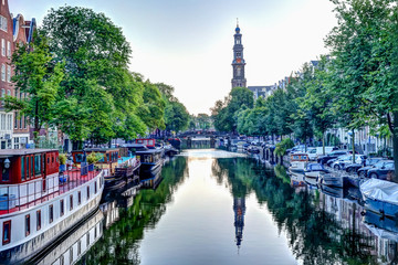 Iconic views along the Canals of Amsterdam