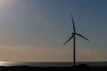Windmills along the Netherlands coast