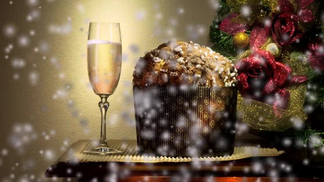 Panettone con neve