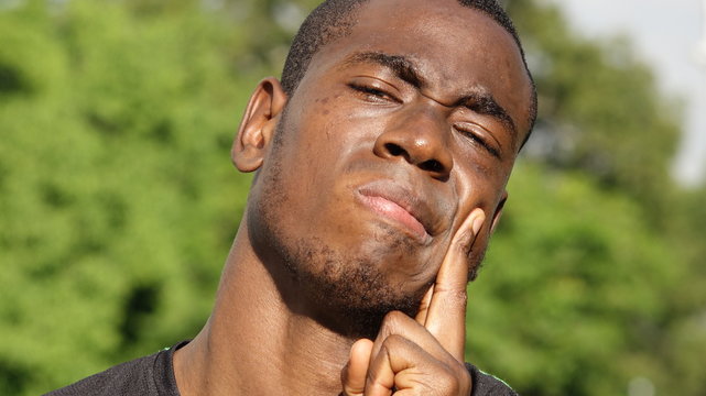 Black Male Athlete And Confusion