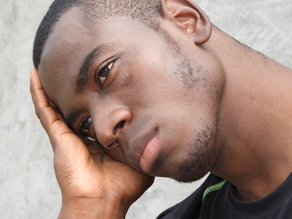 Obraz premium Sad Athletic Male Athlete