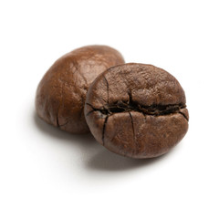 close up of dark roasted fair trade coffee beans