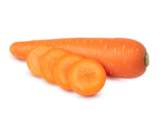 Carrots isolated on white background. with clipping path.