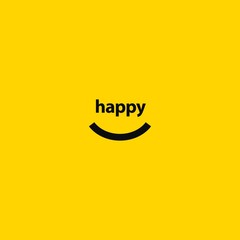 Happy Vector Template Design Illustration