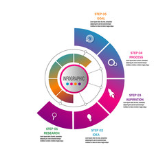 Creative modern infographic template design vector