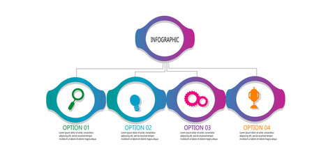 New Modern data chart infographic timeline flowchart design vector