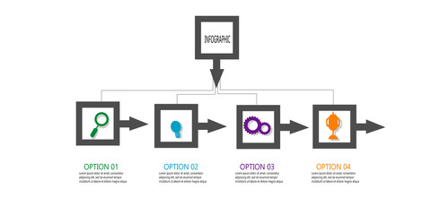 New Modern data chart infographic timeline flowchart design vector