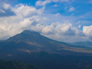 Obraz na płótnie Canvas View to mount Batur, active volcano in Bali, Indonesia.