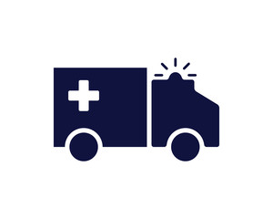 ambulance icon design round illustration,glyph style design, designed for web and app