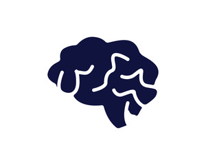 Fototapeta na wymiar brain icon design round illustration,glyph style design, designed for web and app