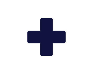 cross icon design round illustration,glyph style design, designed for web and app