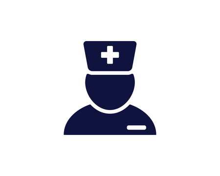 doctor icon design round illustration,glyph style design, designed for web and app