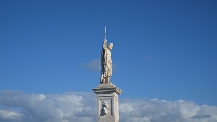 Fototapeta na wymiar Statue of Poseidon along Malecon roadway in Havana city, Cuba 