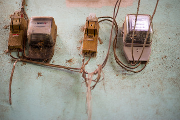 Electrical equipment that has not been maintained and deteriorat