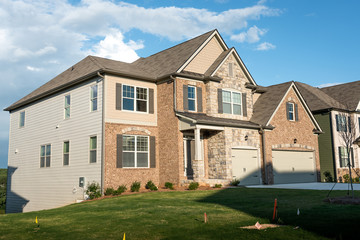 Typical brand new Suburban house in Southern United States