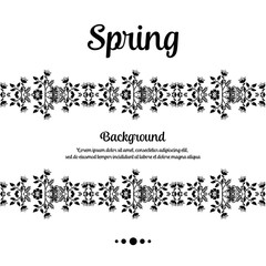 Spring background flower decoration card vector illustration