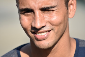 Obraz premium Smiling Diverse Male