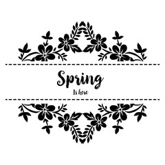 Spring is here card flower design vector illustration