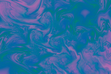 Abstract blue, green and rose marble texture. Fantasy fractal background. Digital art. 3D rendering.