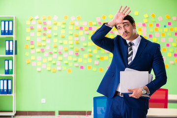 Businessman with many conflicting priorities   