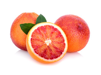 blood orange isolated on white background