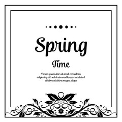 Hello Spring Time Floral Card for Holidays Vector Illustration